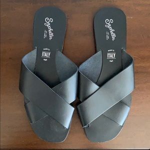 Seychelles Black Sandals